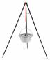 Preview: Campinggrill am Dreibein 160 cm - Rost aus Edelstahl oder natürlichem Stahl 50- 60 cm