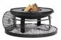 Preview: SET: Feuerschale | VIKING | 80 cm mit Grillplatte 78 cm (4 Griffe) und hohem Grillrost für die 78 cm Grillplatte