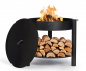 Preview: SET: Hohe Feuerschale „MONTANA“ 80 cm mit Deckel 82 cm