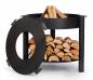 Preview: SET: Hohe Feuerschale „MONTANA“ 80 cm mit Grillplatte 78 cm (4 Griffe) und Grillrost 37 cm