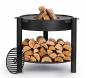 Preview: SET: Hohe Feuerschale „MONTANA“ 80 cm mit Grillplatte 78 cm (4 Griffe) und Grillrost 37 cm