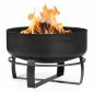 Preview: SET: Feuerschale XXL „VIKING“ 80 cm mit Schwenkgrill 180 cm mit Kurbel und Grillrost aus Rohstahl 70 cm