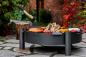 Preview: SET: Feuerschale „HAITI“ 60 - 80 cm mit Grillrost mit 4 Griffen