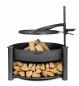 Preview: Naturstahlgrillrost mit einem Griff für Feuerschale | MONTANA X | 50 cm