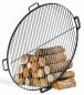 Preview: Grillrost mit 4 Griffen aus Rohstahl für Feuerschale | 60 cm