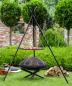 Preview: Schwenkgrill „TIPI“ 210 cm - Grillrost aus Edelstahl oder Rohlstahl 50 - 80cm