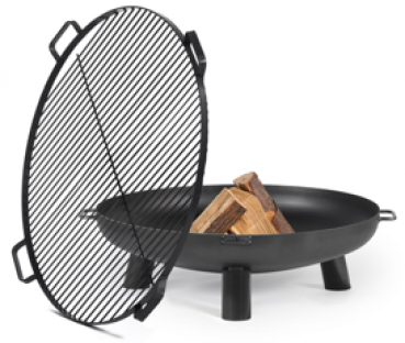 SET: Feuerschale „BALI“ 60 - 80 cm inkl. Grillrost mit 4 Griffen