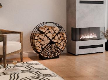 Preview: Kaminholzregal | RONDO | 80x25 cm