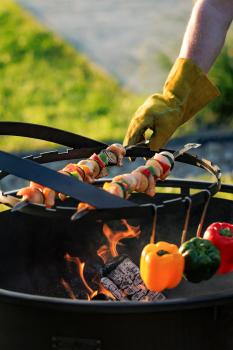 Schaschlikring mit einem Griff für Feuerschale | BANDITO und MONTANA X | 50 cm