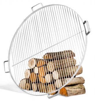 Preview: Grillrost mit 4 Griffen aus Edelstahl für Feuerschale | 70 cm