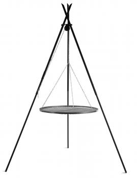 Schwenkgrill „TIPI“ 210 cm - Grillrost aus Edelstahl oder Rohlstahl 50 - 80cm