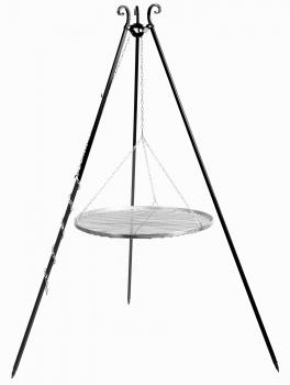 Preview: Schwenkgrill 180 cm - Grillrost aus Rohstahl 50 cm