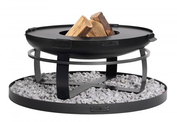 SET: Feuerschale | VIKING | 80 cm mit Grillplatte 78 cm (4 Griffe) und hohem Grillrost für die 78 cm Grillplatte