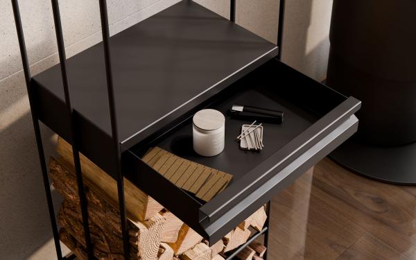 Kaminholzregal | LOFT | 120x40x25 cm