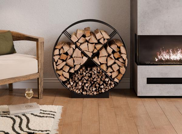 Kaminholzregal | RONDO | 80x25 cm