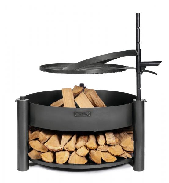 Naturstahlgrillrost mit einem Griff für Feuerschale | BANDITO und MONTANA X | 60 cm