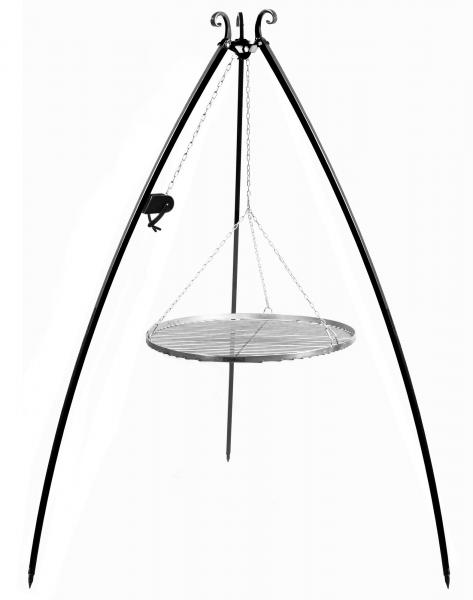 Schwenkgrill | Dreibein 180 cm mit Winde - Grillrost aus Rohstahl
