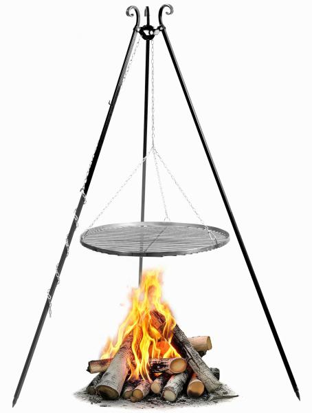 Schwenkgrill 180 cm - Grillrost aus Rohstahl