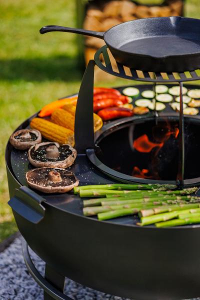 Hoher Grillrost für Grillplatte